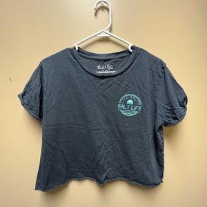 Salt life brand cropped tee